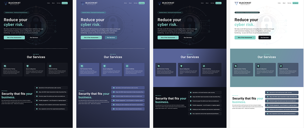 BlackHat Defence design iterations